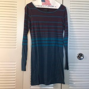 Striped Long sleeve bodycon dress